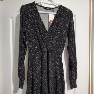 Vero Moda speckle faux-wrap dress